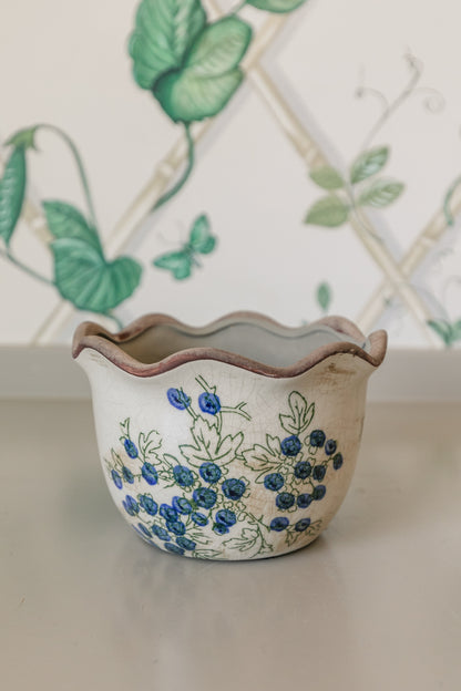 Scalloped Blueberry Bowl, 2 Sizes