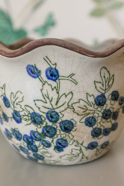 Scalloped Blueberry Bowl, 2 Sizes