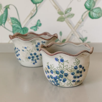 Scalloped Blueberry Bowl, 2 Sizes