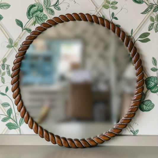 Wood Scroll Mirror