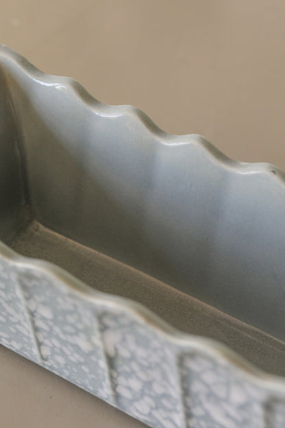 Rectangle Scallop Splatter Pottery