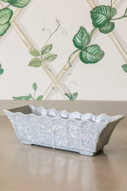 Rectangle Scallop Splatter Pottery