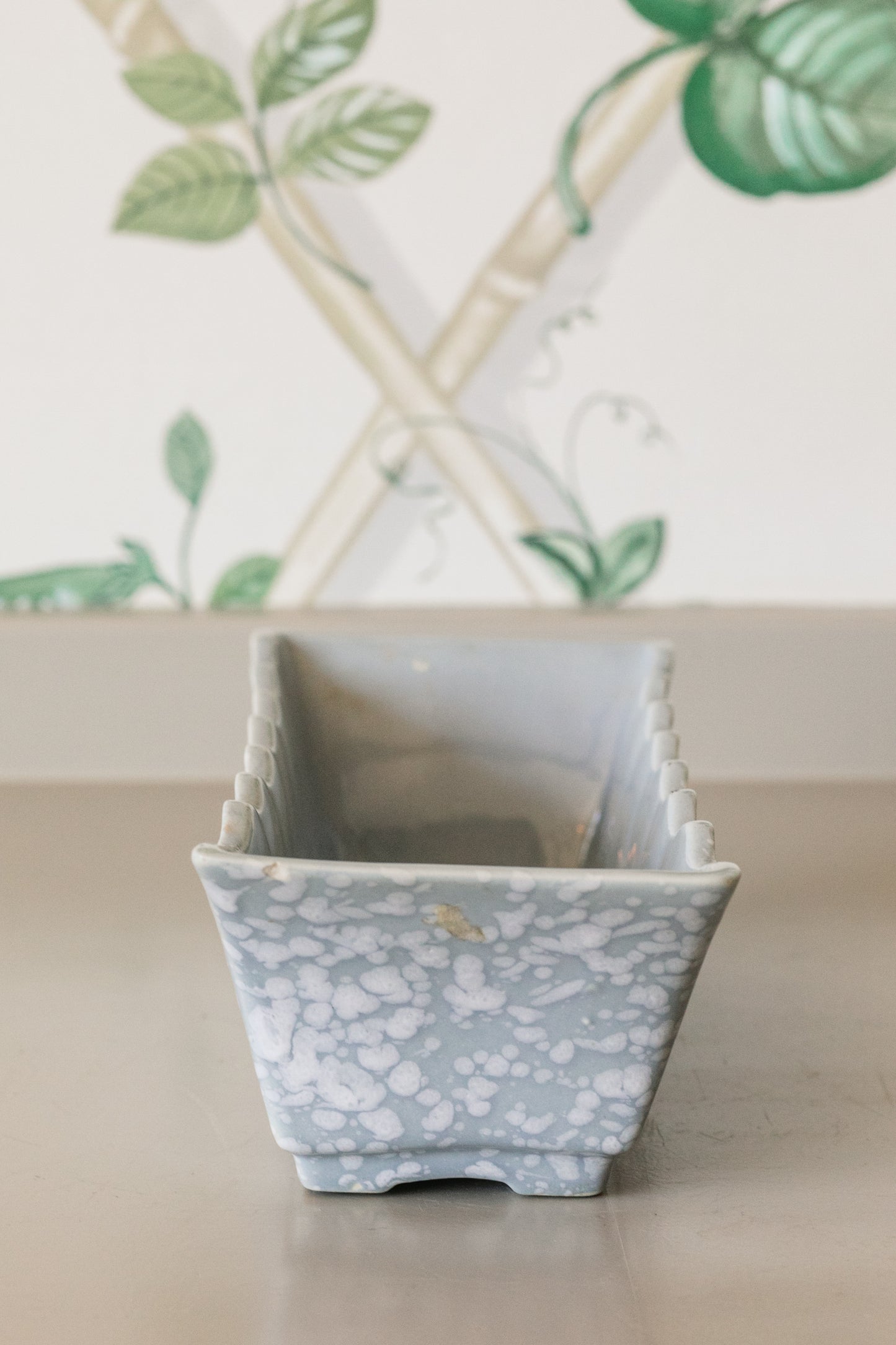 Rectangle Scallop Splatter Pottery