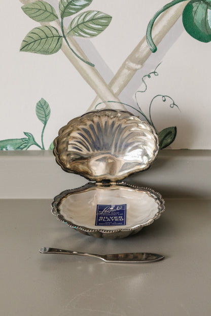 Silverplate Dish and Knife