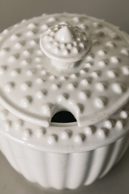 White Lidded Sugar Bowl