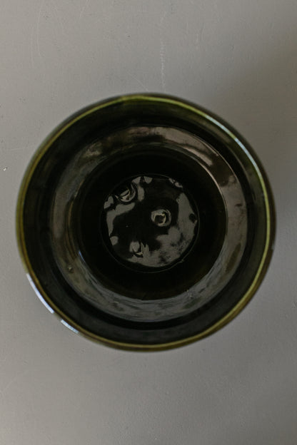 Dark Olive Green Footed Pot