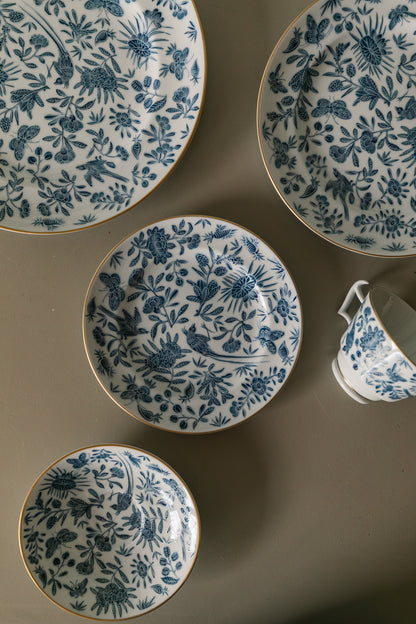 Sacred Bird & Butterfly Dinnerware Collection Blue
