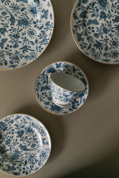 Sacred Bird & Butterfly Dinnerware Collection Blue