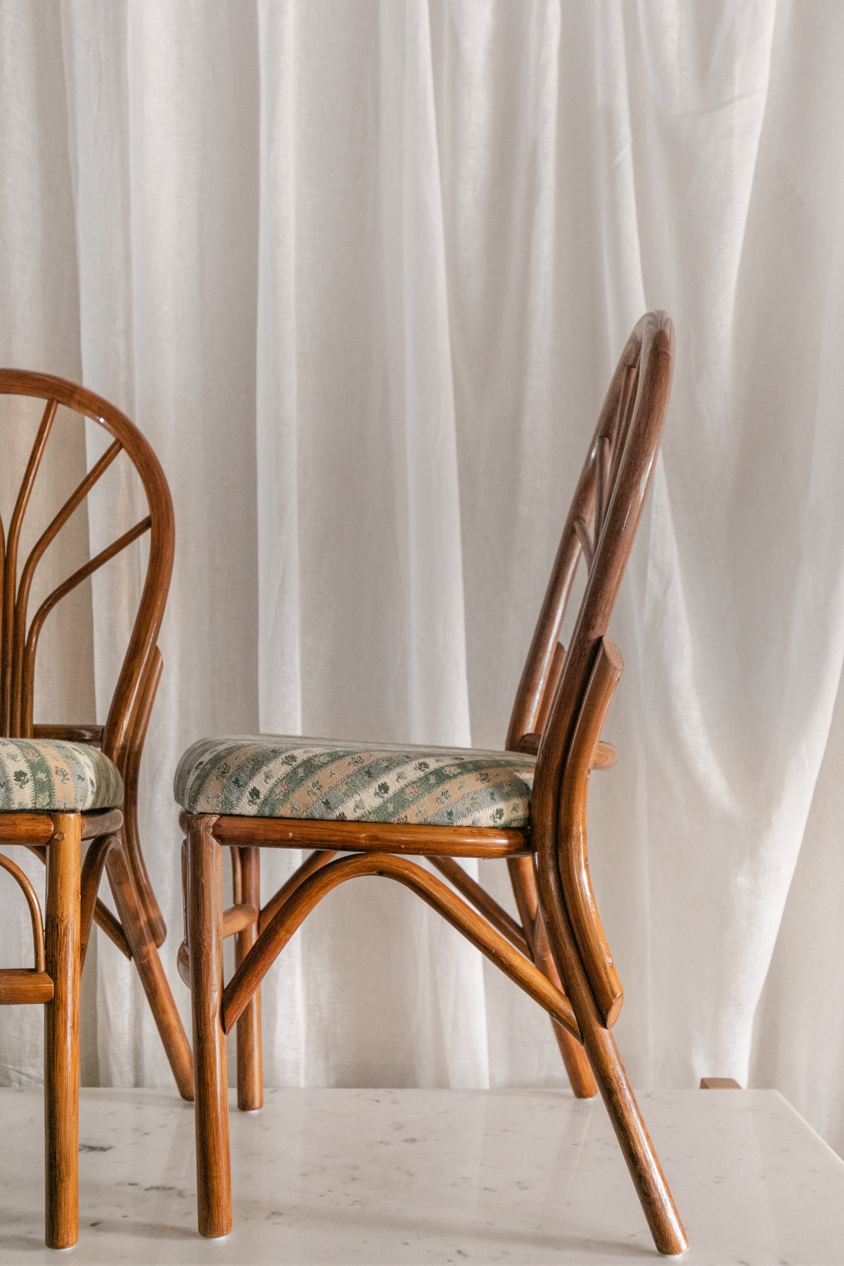 Striped Chair Pair, Vintage Frame (LOCAL PICKUP ONLY)