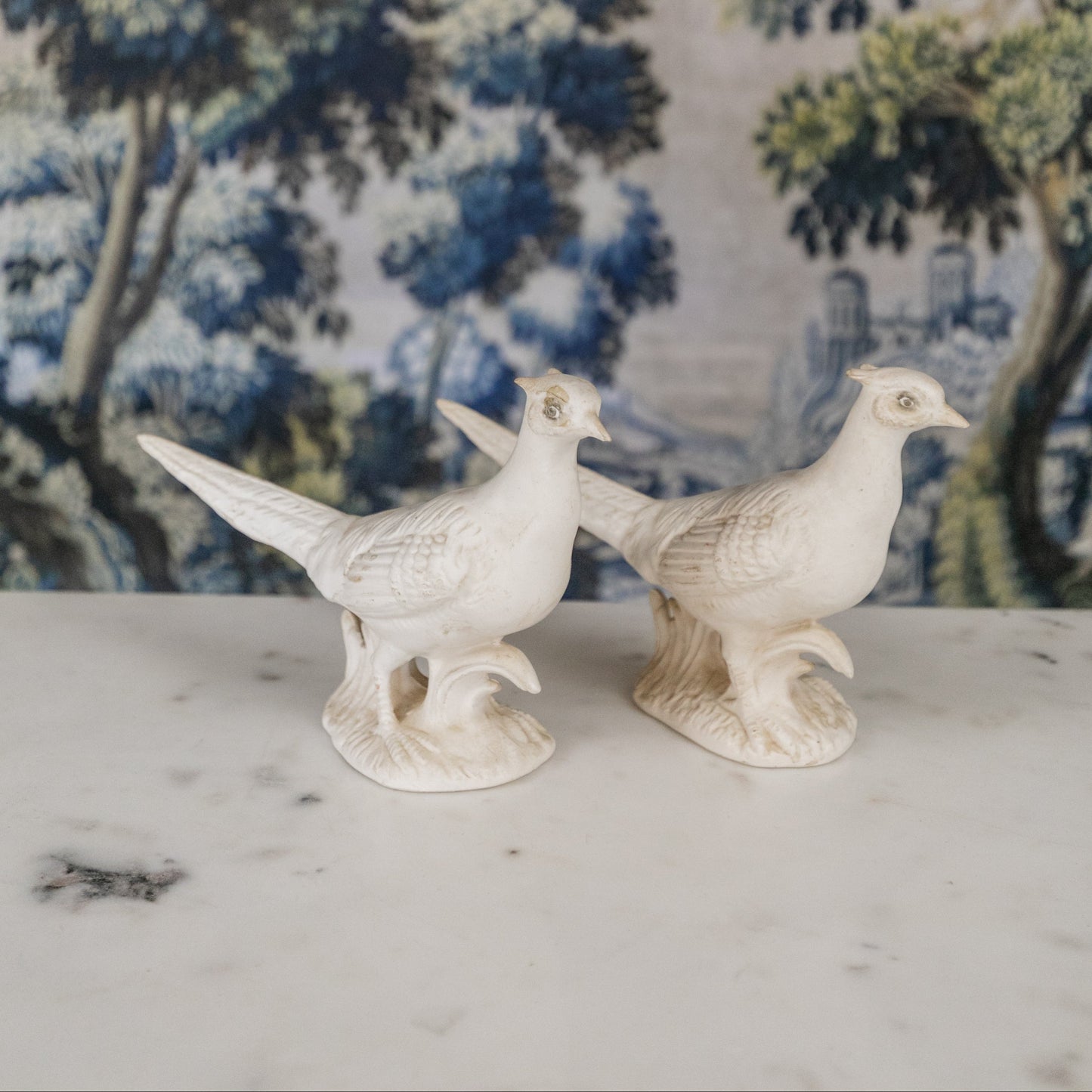 Pair of Pheasant Sculptures