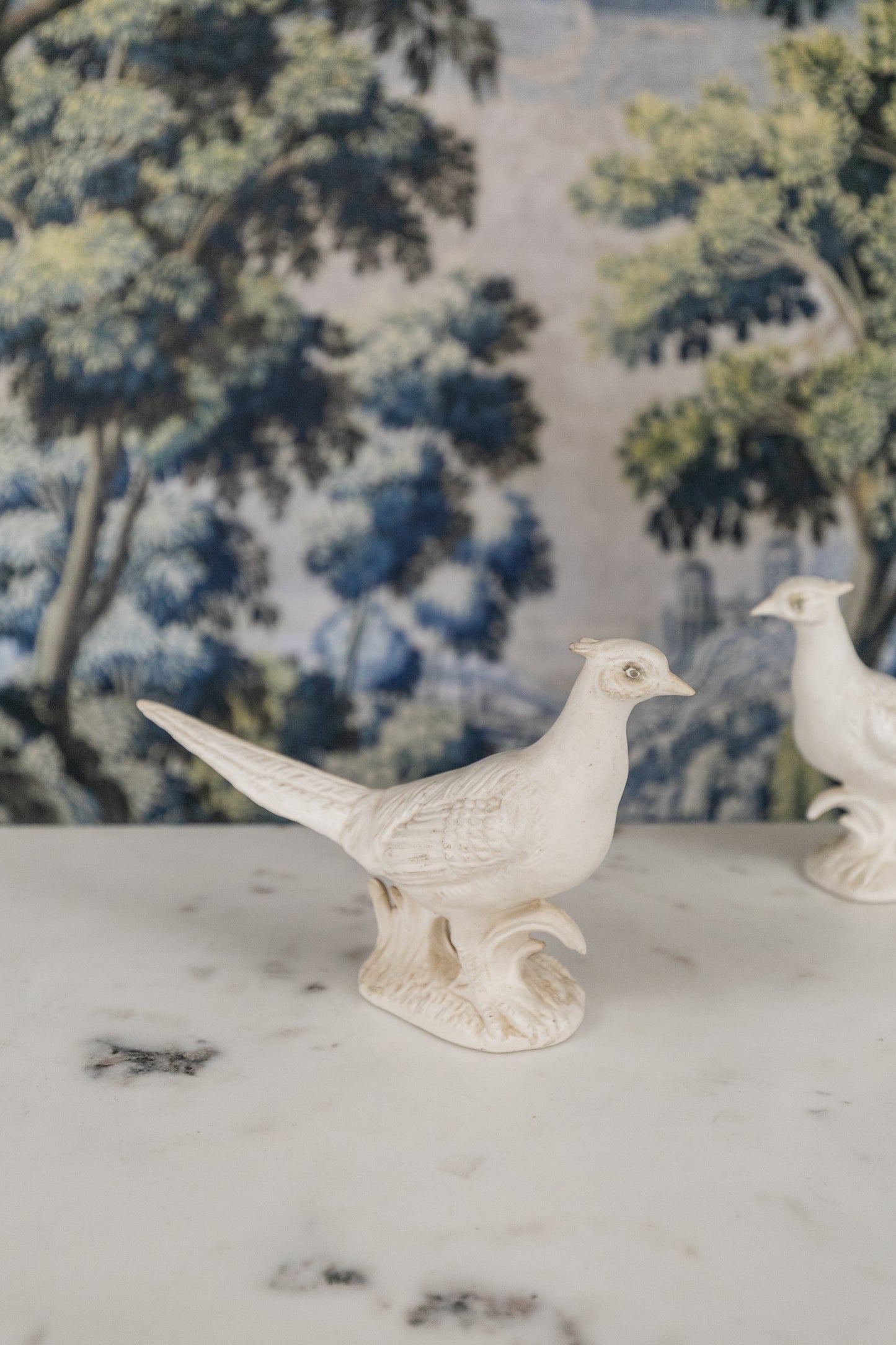 Pair of Pheasant Sculptures