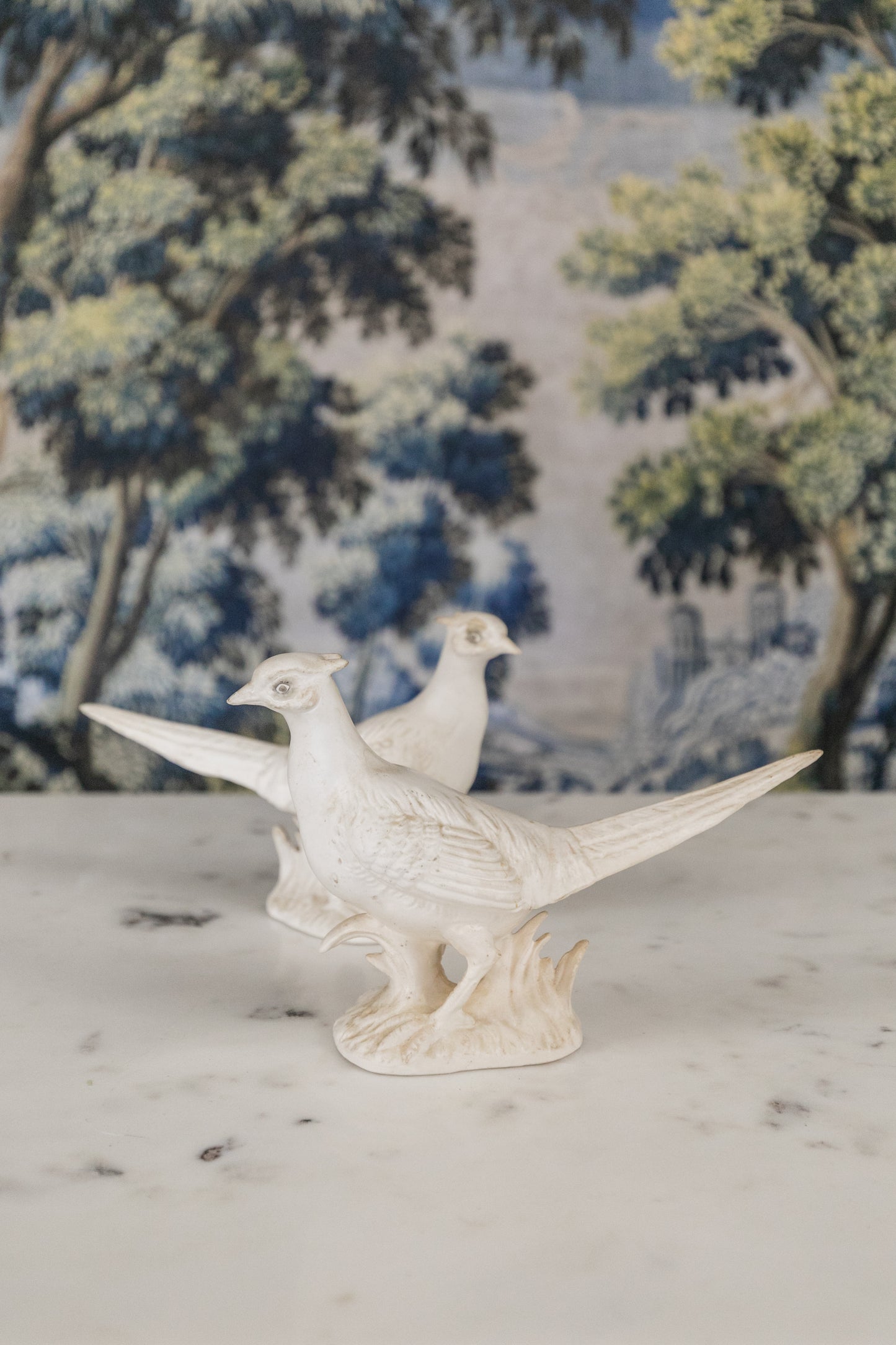 Pair of Pheasant Sculptures