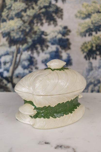 Lidded Clam Majolica Tureen
