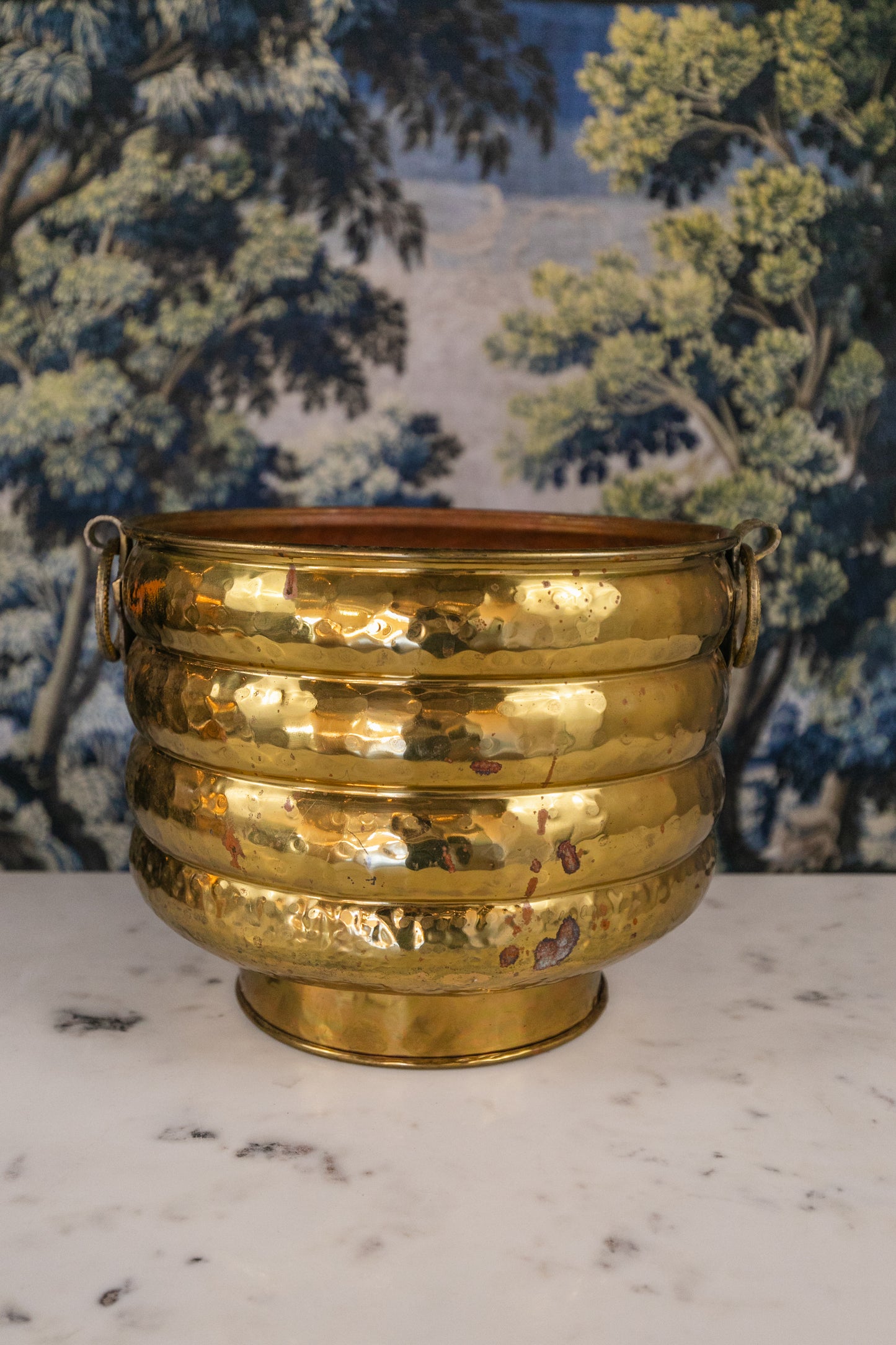 Brass Hammered Pot w/ Handles