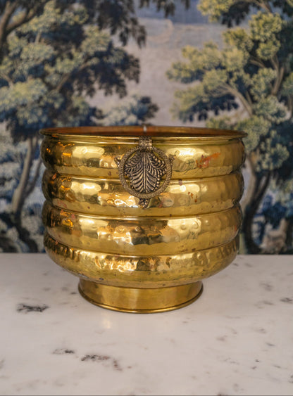 Brass Hammered Pot w/ Handles