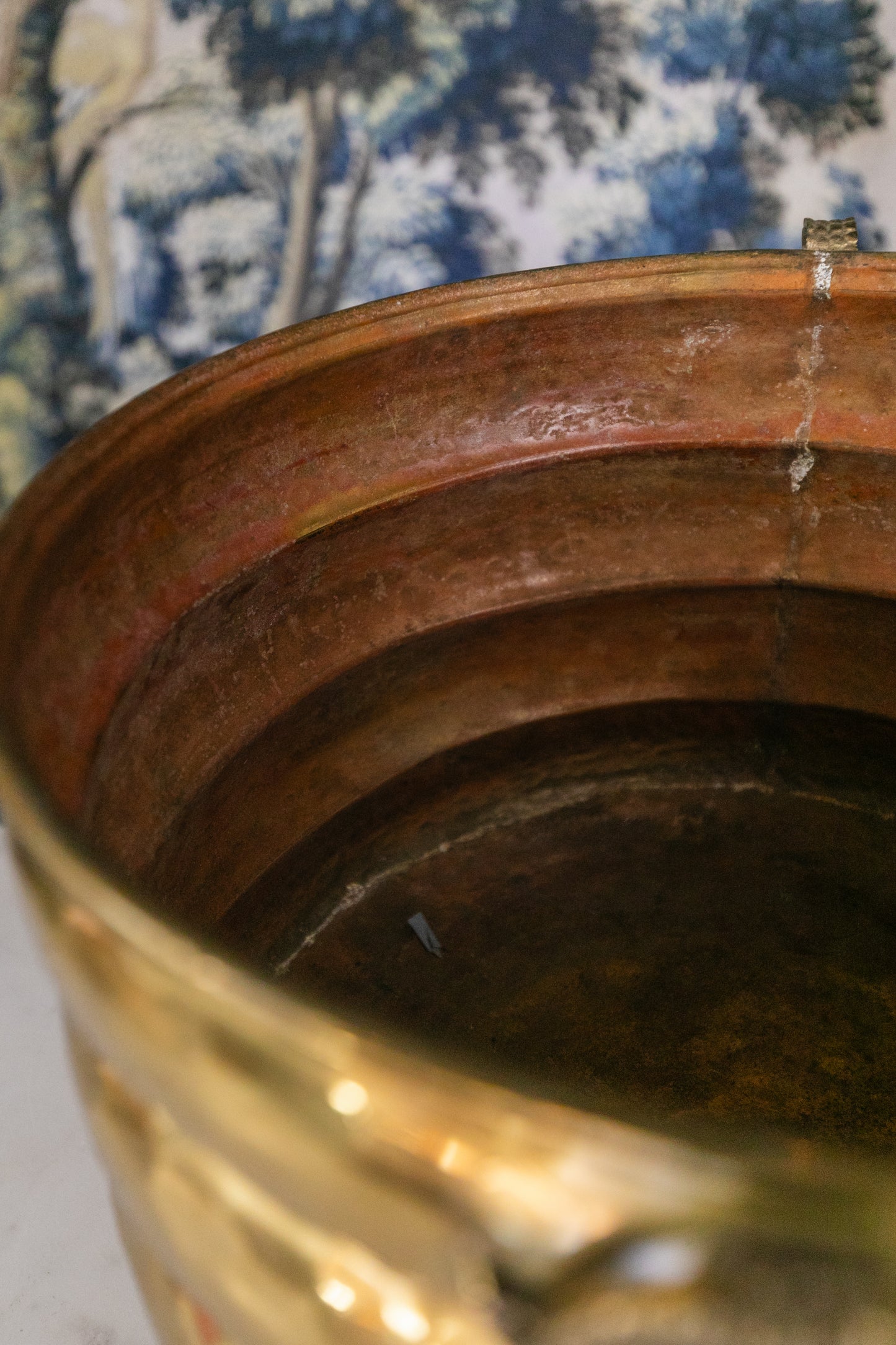 Brass Hammered Pot w/ Handles