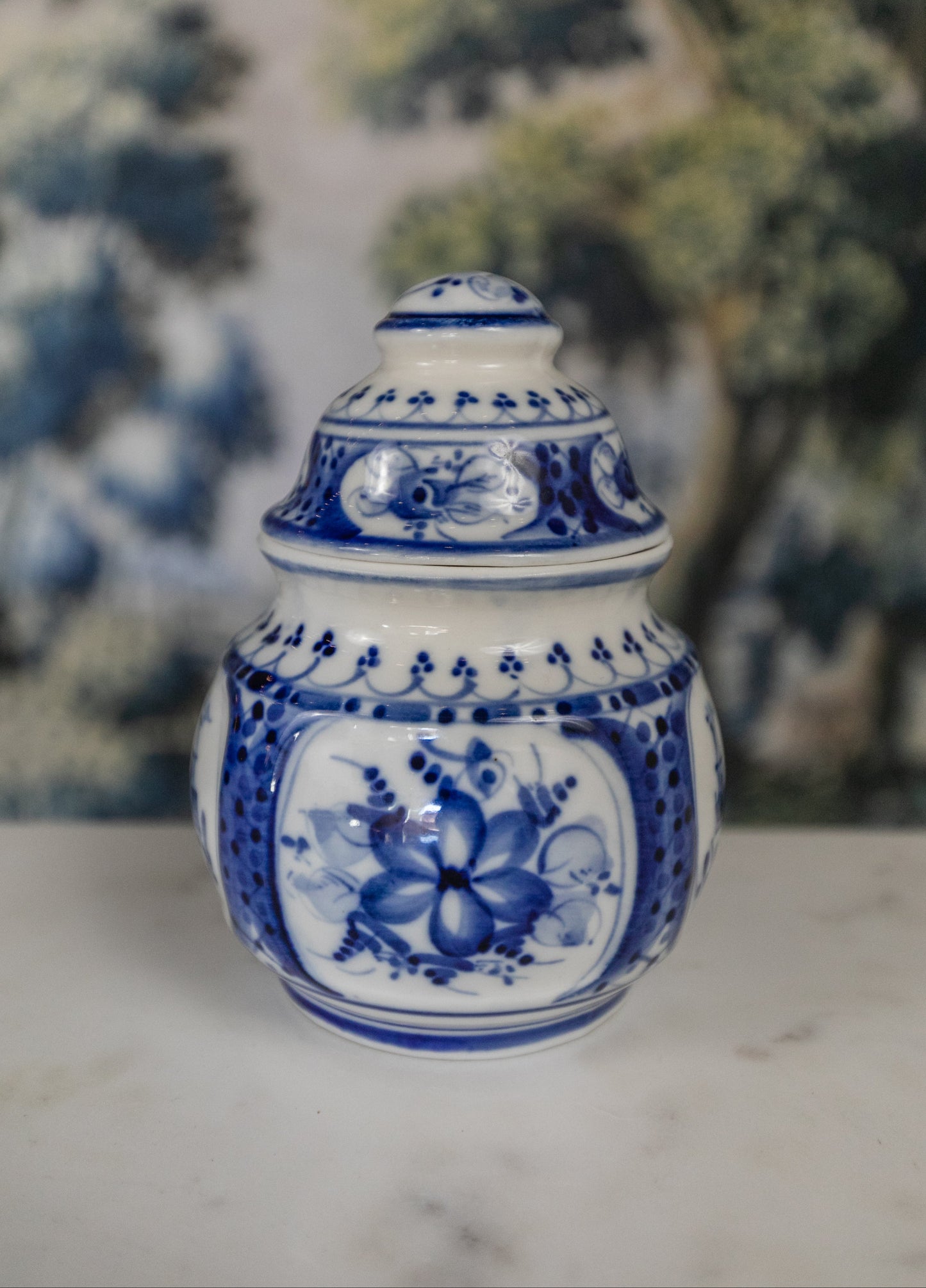 Blue and White Small Ginger Jar