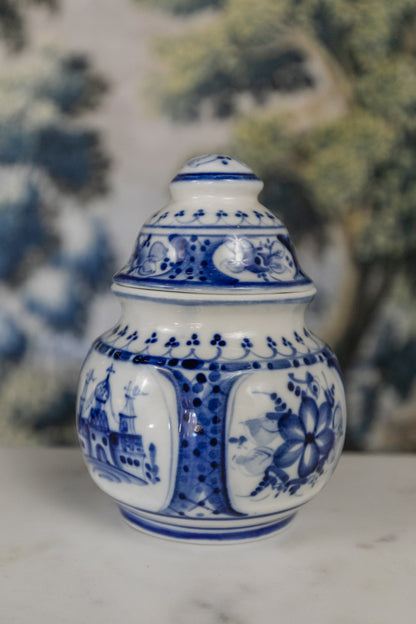 Blue and White Small Ginger Jar