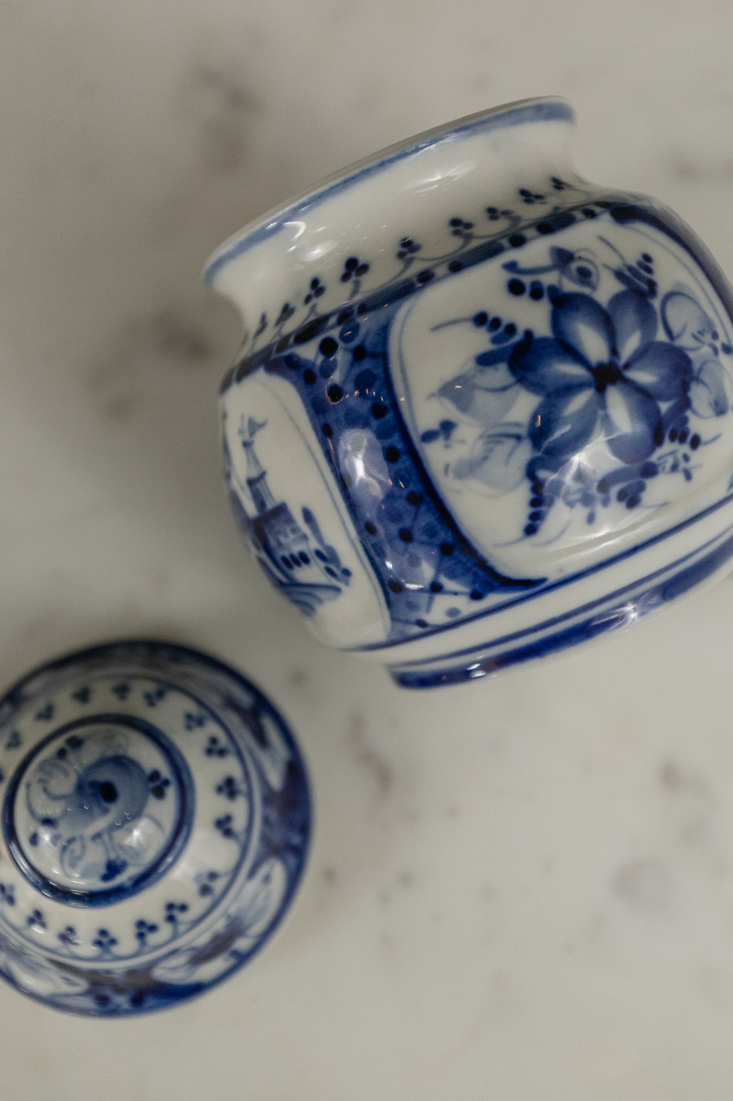 Blue and White Small Ginger Jar