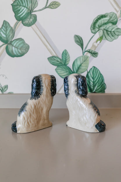 Blue Staffordshire Pair, Medium