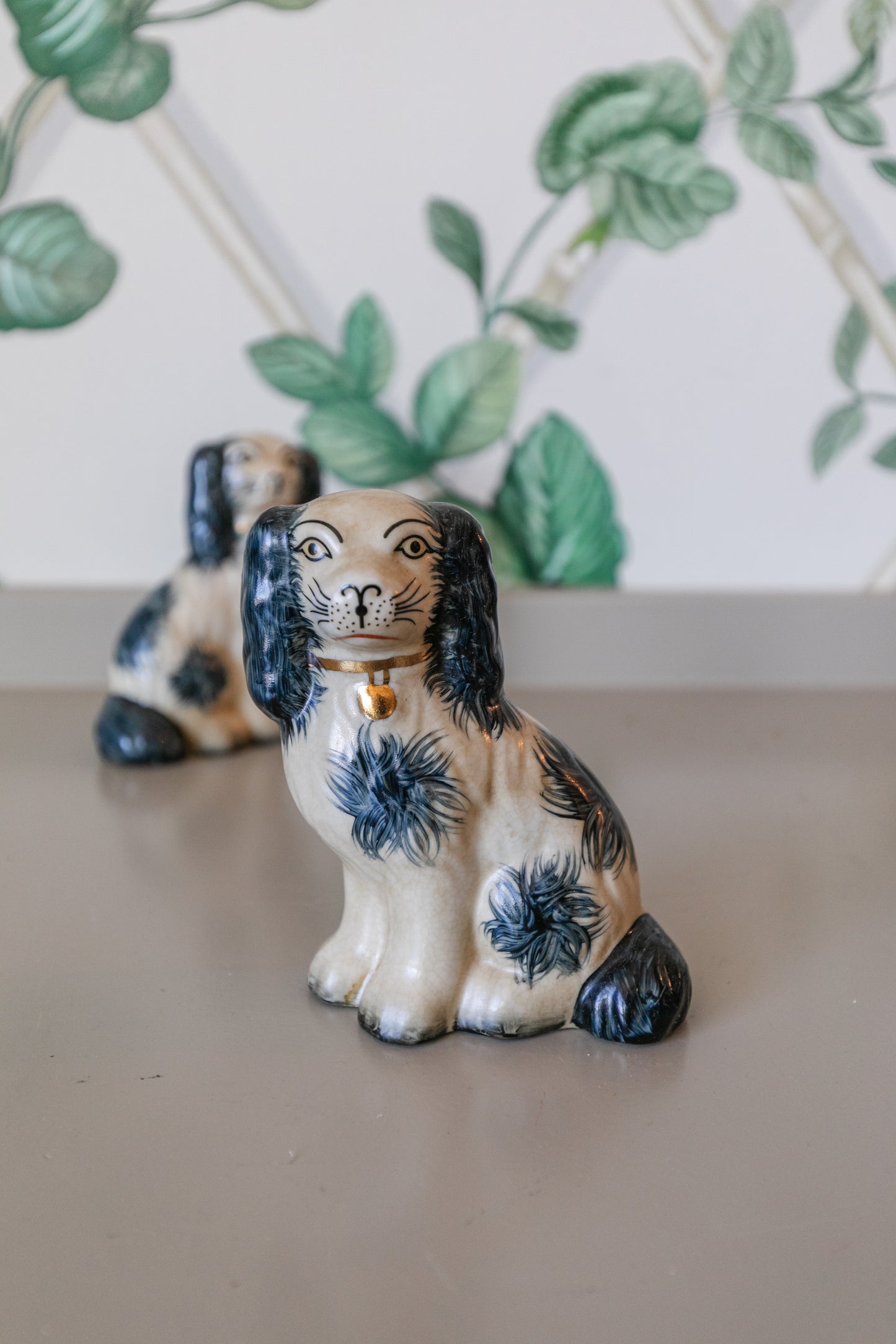 Blue Staffordshire Pair, Medium