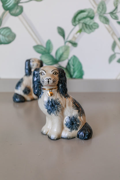 Blue Staffordshire Pair, Medium