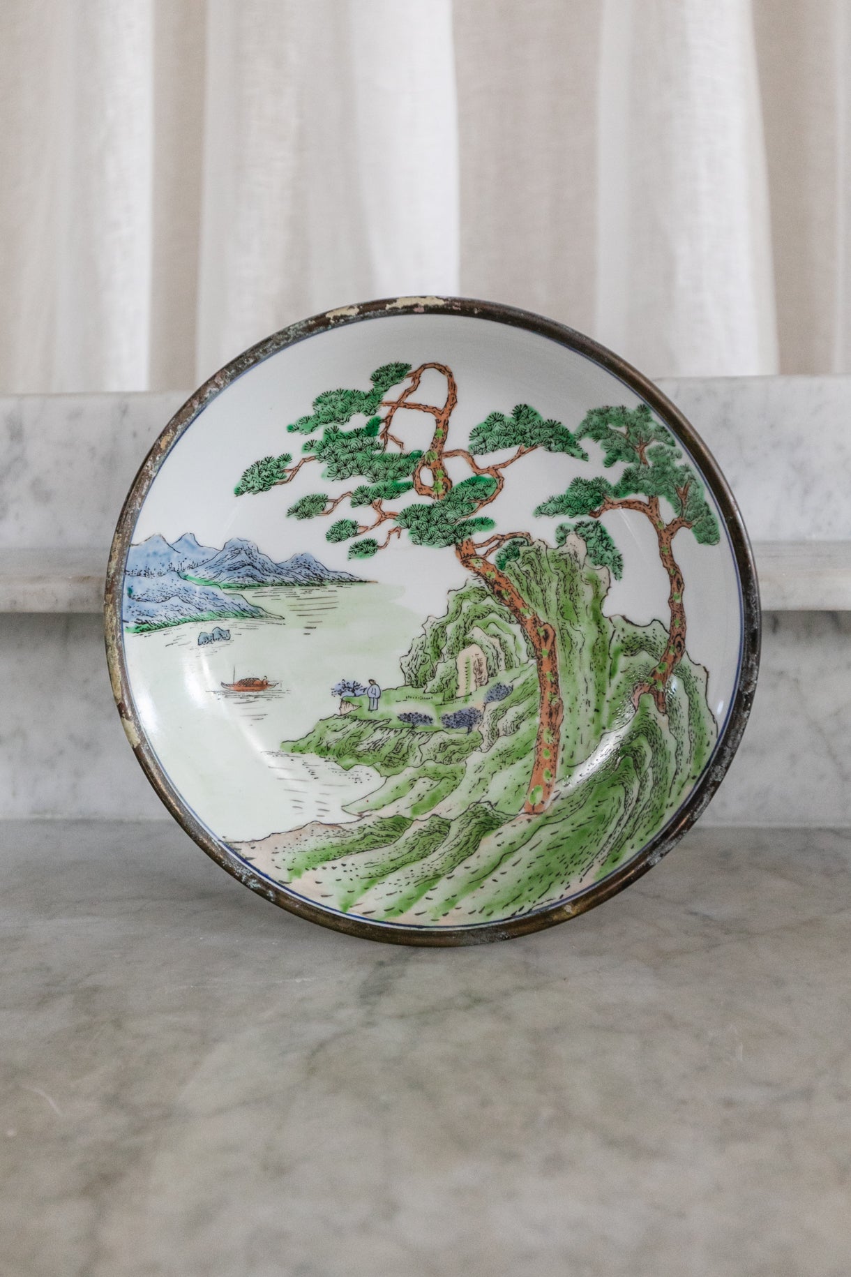 Large Japanese Metal Bowl