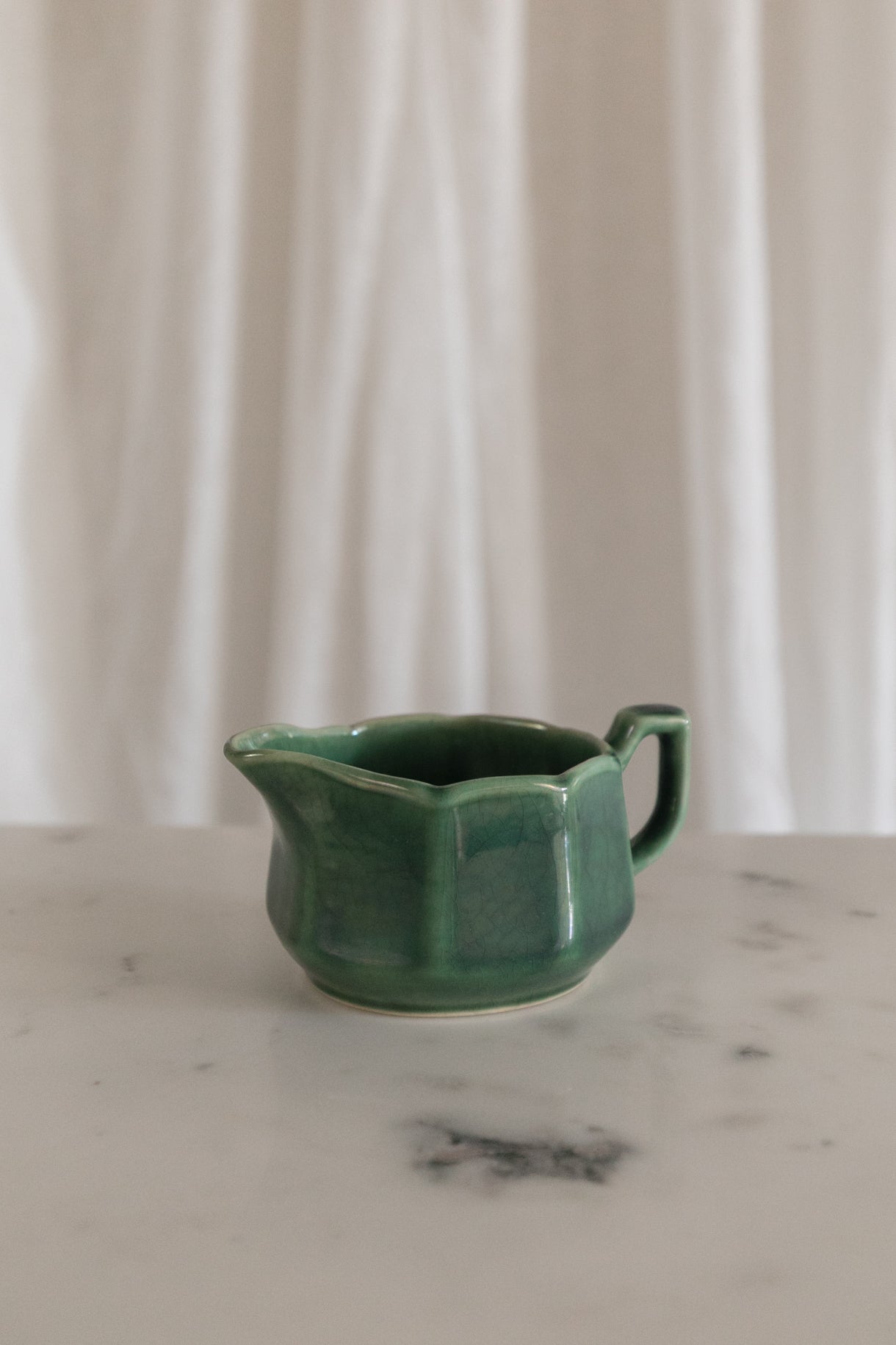 Green Cream & Sugar Set