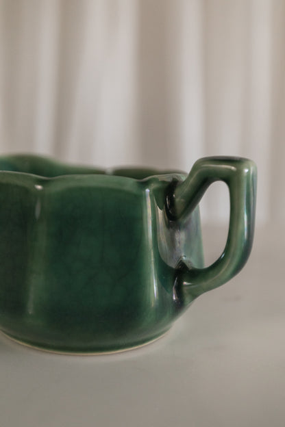 Green Cream & Sugar Set