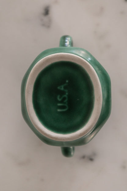 Green Cream & Sugar Set