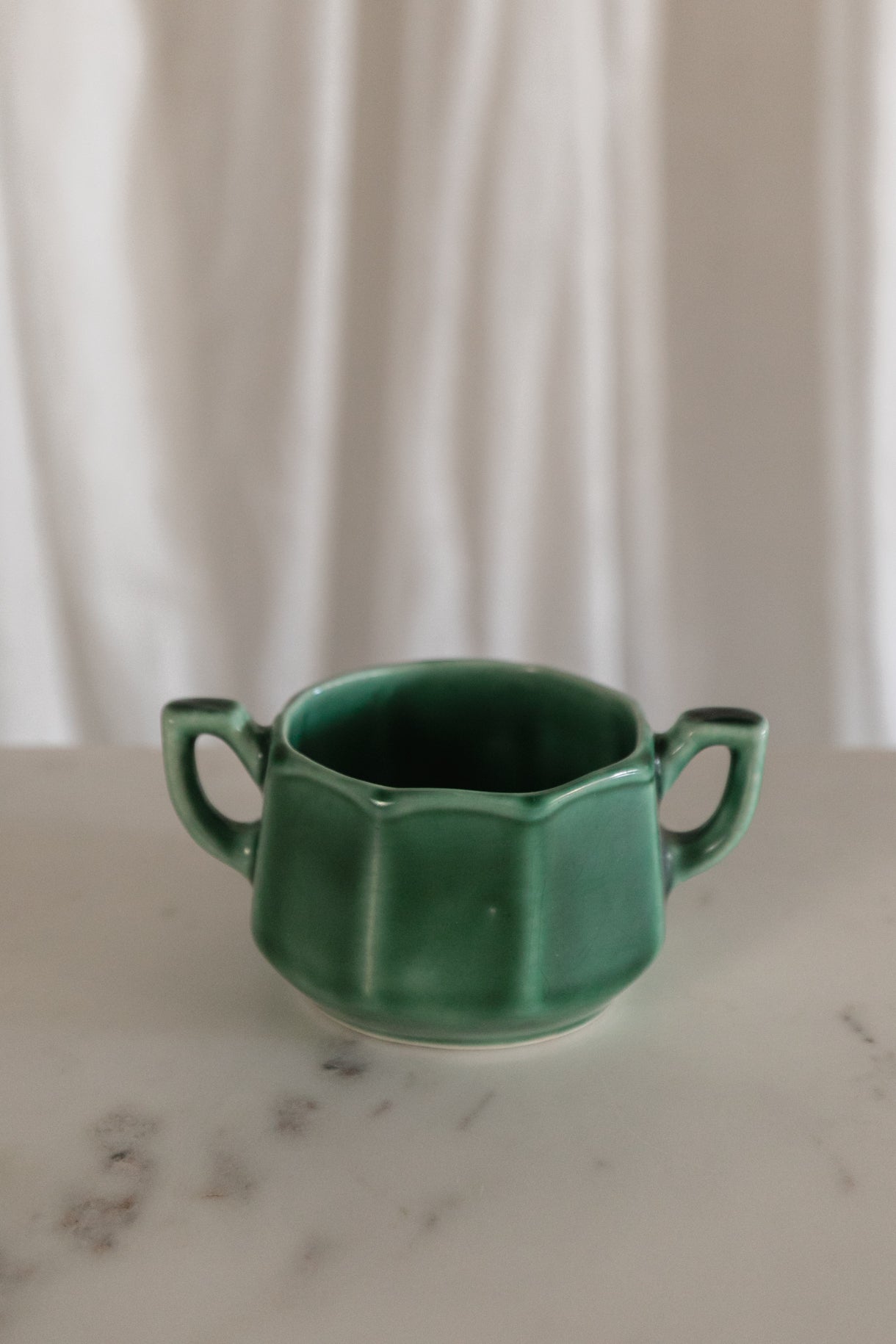 Green Cream & Sugar Set