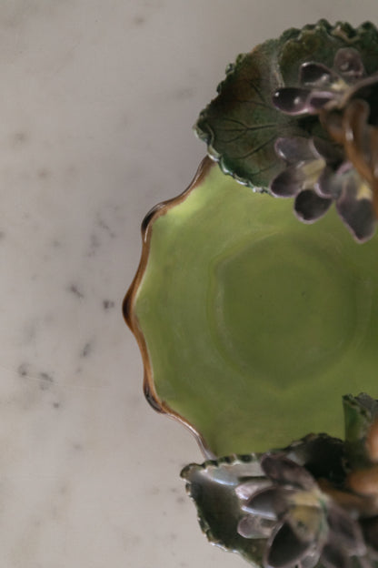 Violets Majolica Basket