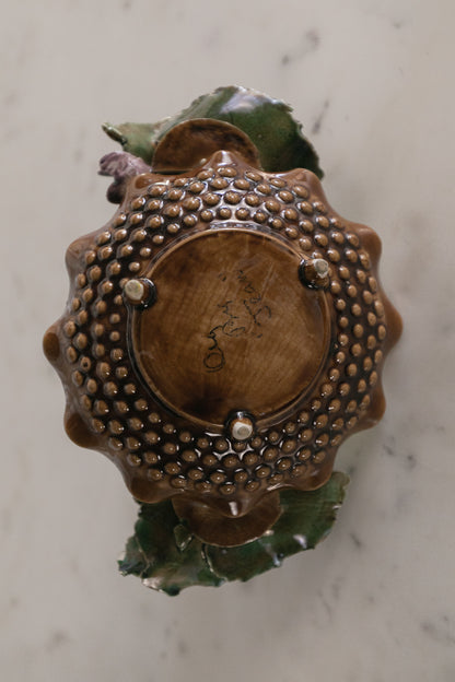 Violets Majolica Basket