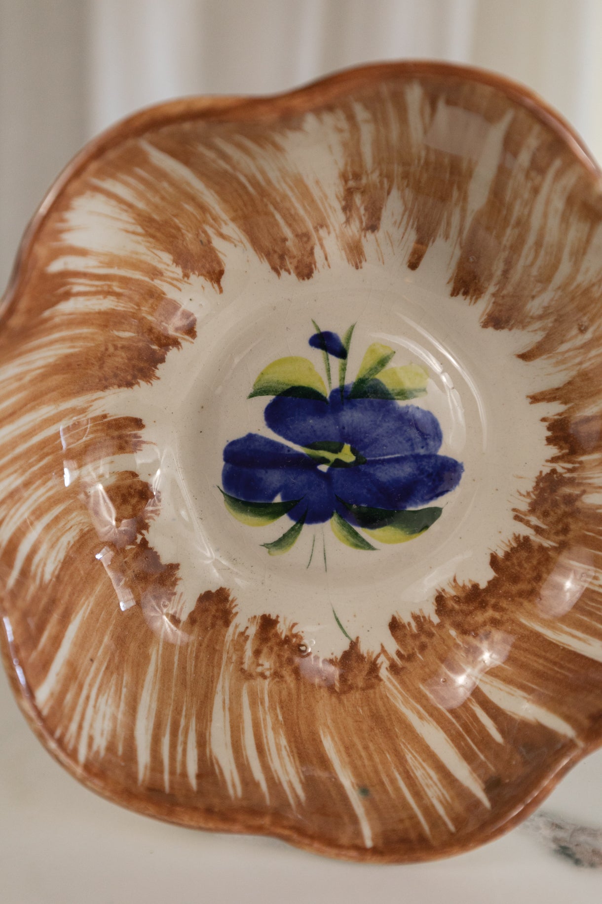 Handpainted Scallop Bowl