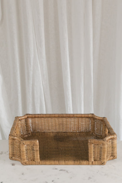 Curved Rattan Tray