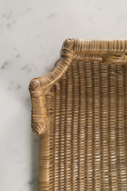 Curved Rattan Tray