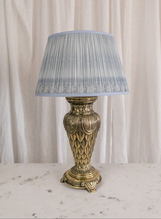 Heavy Brass Vintage Lamps, Pair