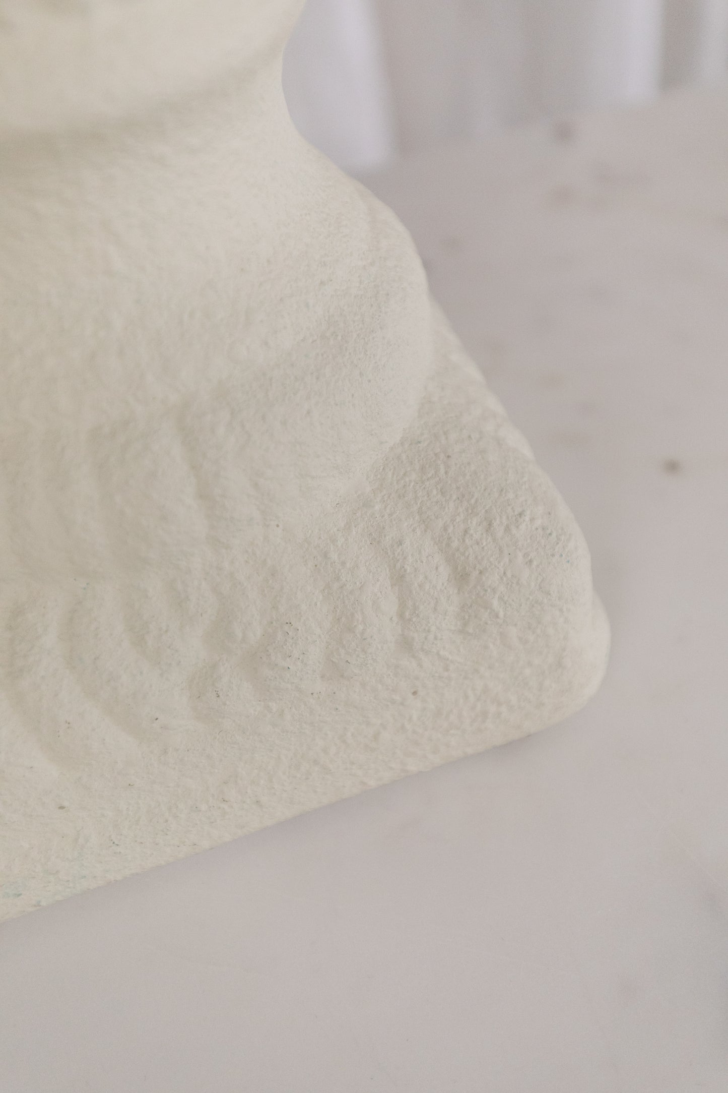 Plaster Lamp, Green + Blue Shade