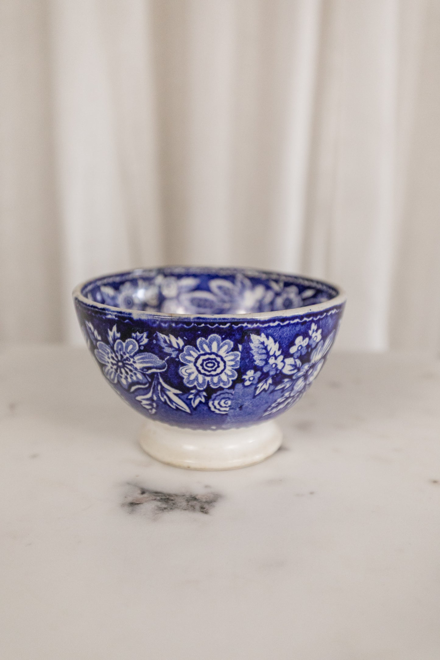 Blue and White Footed Bowl