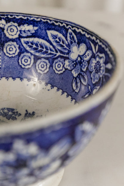 Blue and White Footed Bowl