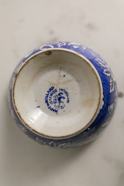 Blue and White Footed Bowl