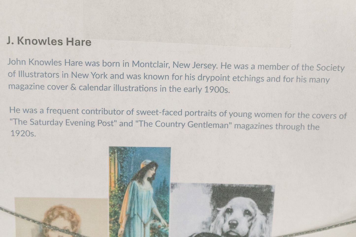 Dry Point Etching, J. Knowles