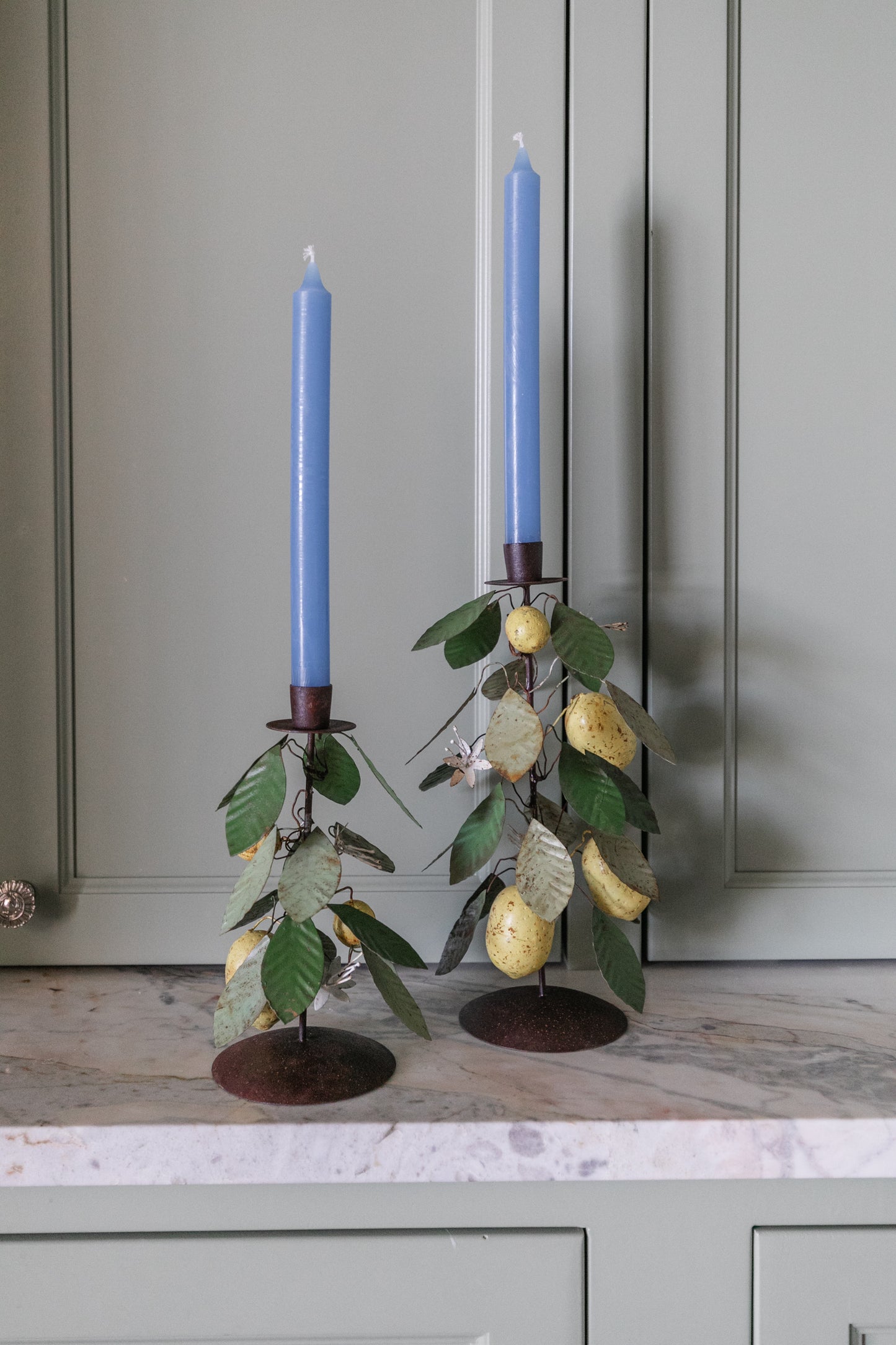 Lemon Taper Holder, Set of 2