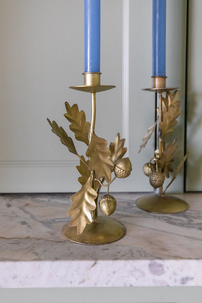 Leaf & Acorn Taper Holder