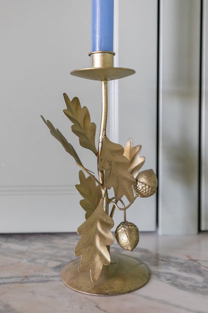 Leaf & Acorn Taper Holder