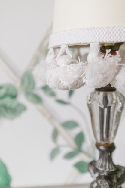 Bronze Cherub + Marble Lamp