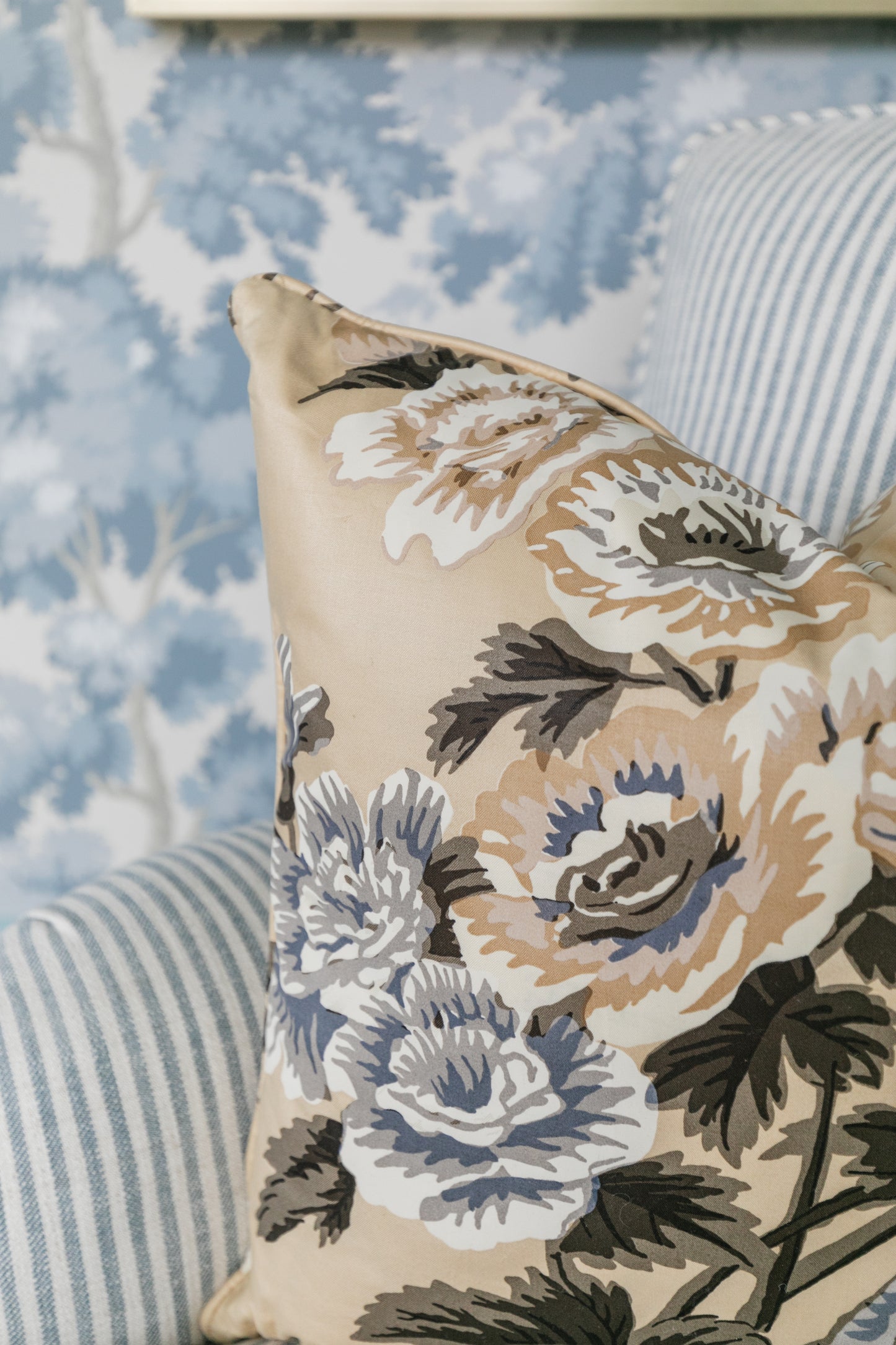 Pyne Hollyhock Throw Pillow, Custom