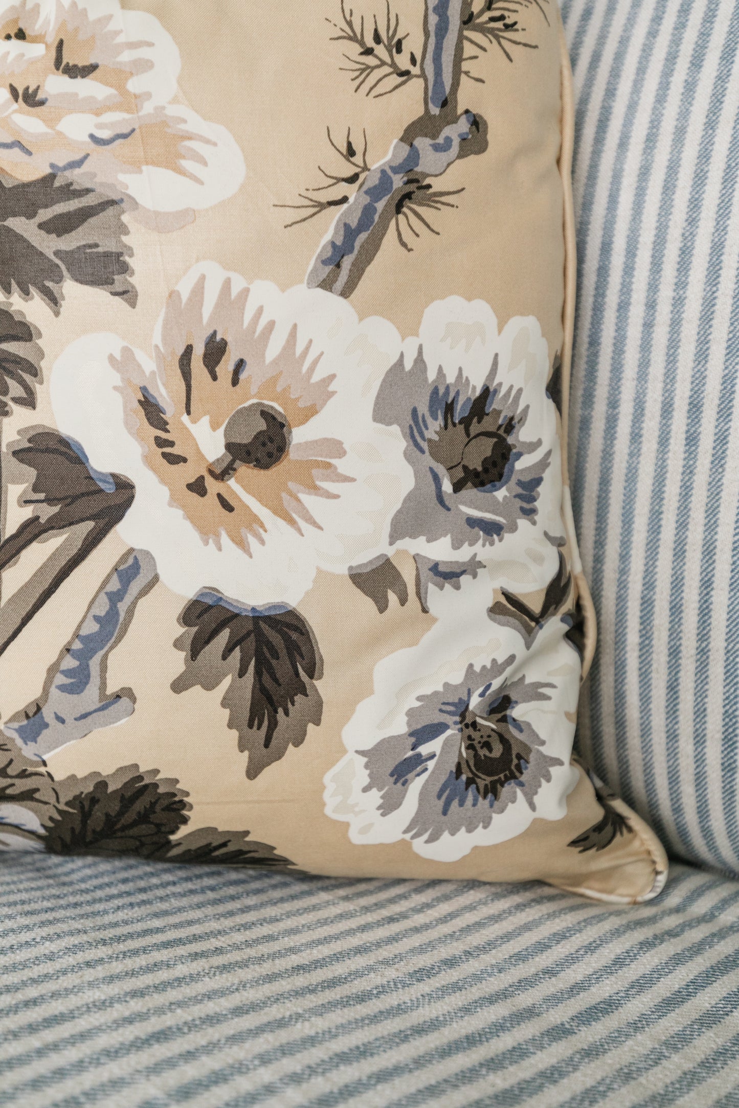 Pyne Hollyhock Throw Pillow, Custom