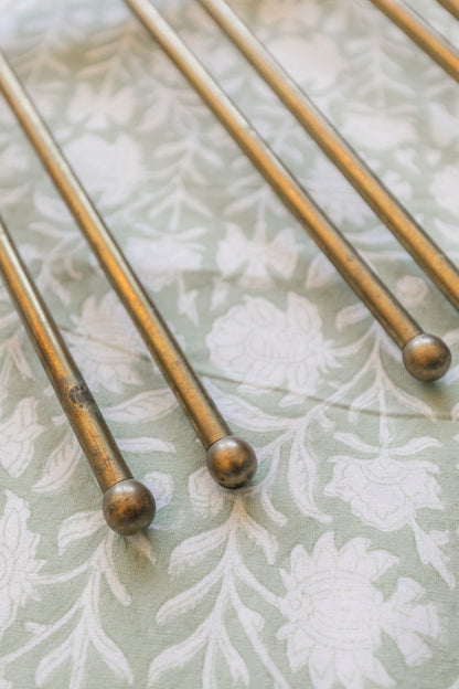 Vintage Brass Wall Rack