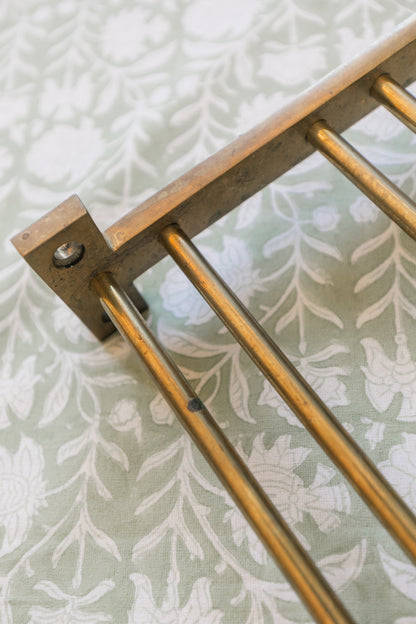 Vintage Brass Wall Rack